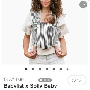 Solly Baby x Babylist Black Natural Stripe Wrap